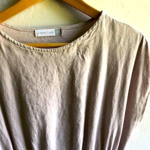 Not Perfect Linen light lavender dress with pockets.